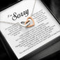 I'm Sorry Gift, Interlocking Heart Necklace