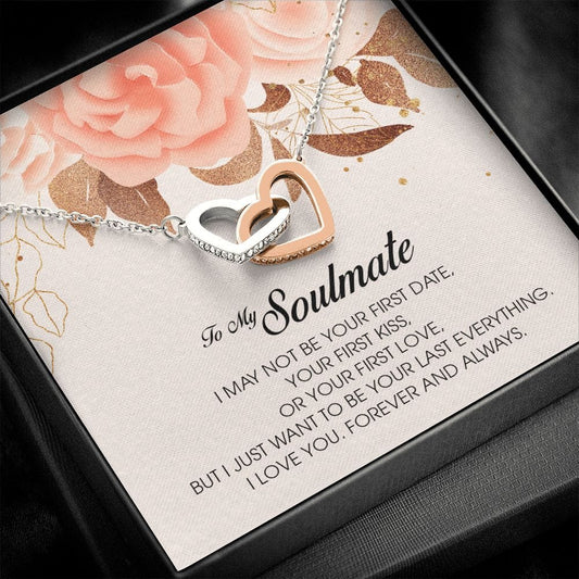 To My Soulmate, Interlocking Heart Necklace
