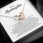 To My Stepdaughter Gift, Interlocking Heart Necklace