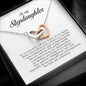 To My Stepdaughter Gift, Interlocking Heart Necklace