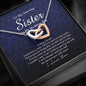 Interlocking Heart Necklace, To My Amazing Sister on My Wedding Day, Wedding Gift from Sis, Gift from Bride