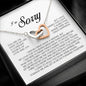 I'm Sorry Gift, Interlocking Heart Necklace