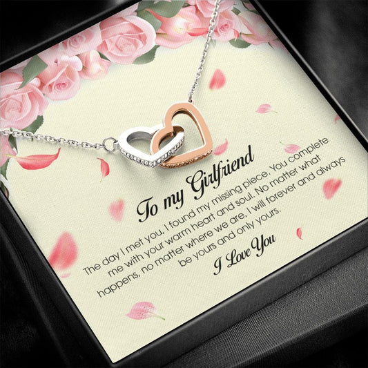 To My Girlfriend, Interlocking Heart Necklace