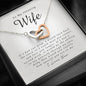 Interlocking Heart Necklace, To My Stunning Wife