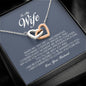 To My Wife, Interlocking Heart Necklace