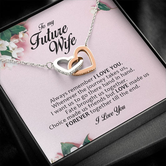 To My Future Wife, Interlocking Heart Necklace