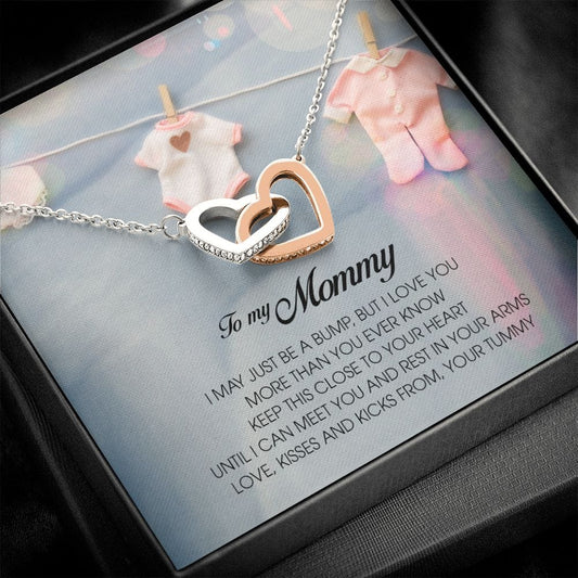 To My Mommy, Interlocking Heart Necklace