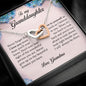 To My Granddaughter, Interlocking Heart Necklace