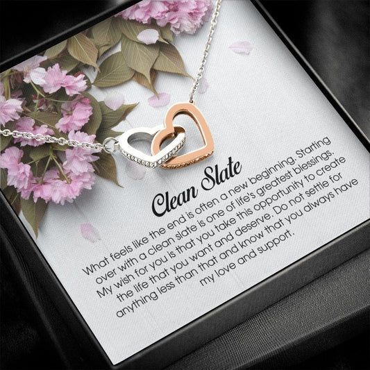 Clean Slate Gift, Interlocking Heart Necklace