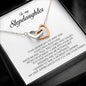 To My Stepdaughter Gift, Interlocking Heart Necklace