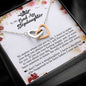 To My Badass Stepdaughter, Interlocking Heart Necklace