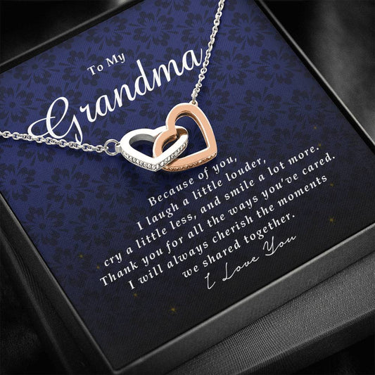 Interlocking Heart Necklace, To My Grandma