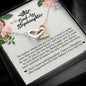 To My Badass Stepdaughter, Interlocking Heart Necklace