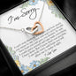 Apology Gift for Her, Interlocking Heart Necklace
