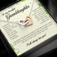 To My Beautiful Granddaughter, Interlocking Heart Necklace