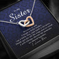 Interlocking Heart Necklace, To My Sister