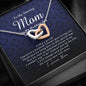 Interlocking Heart Necklace, To My Amazing Mom on My Wedding Day, Wedding Gift from Son, Gift from Groom