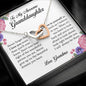 To My Awesome Granddaughter, Interlocking Heart Necklace