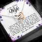 To My Amazing Wife, Interlocking Heart Necklace