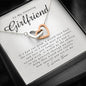 Interlocking Heart Necklace, To My Stunning Girlfriend