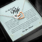 To My Beautiful Wife, Interlocking Heart Necklace
