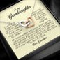 To My Granddaughter, Interlocking Heart Necklace