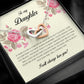 To My Daughter, Interlocking Heart Necklace