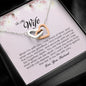 To My Wife , Interlocking Heart Necklace