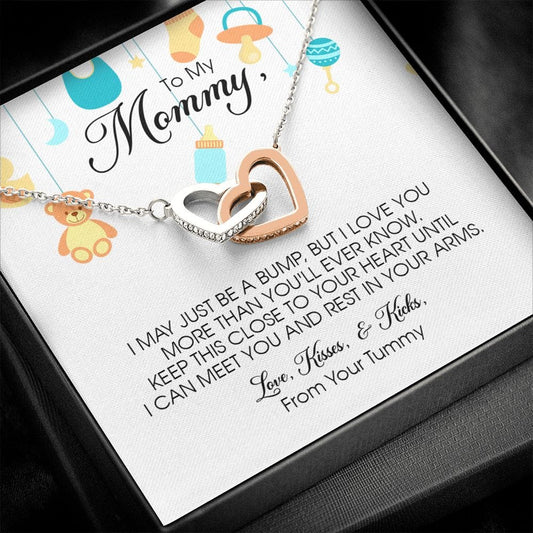 To my Mommy, Interlocking Heart Necklace