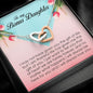 To My Bonus Daughter, Interlocking Heart Necklace
