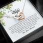 To My Wife , Interlocking Heart Necklace