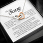 I'm Sorry Gift, Interlocking Heart Necklace