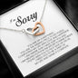 I'm Sorry Gift, Interlocking Heart Necklace