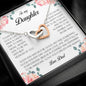 To My Daughter, Interlocking Heart Necklace, Gift from Dad