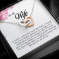 To My Wife , Interlocking Heart Necklace