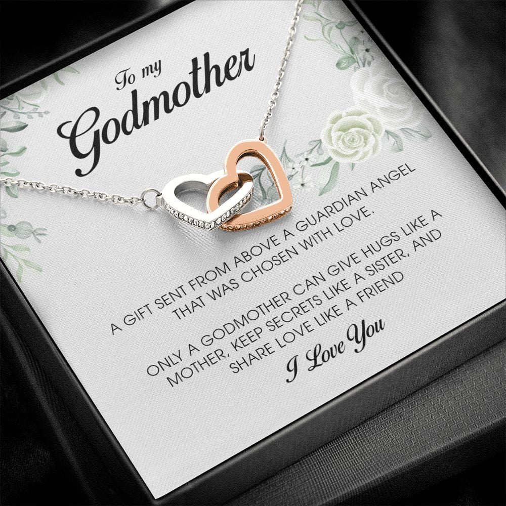 To My Godmother, Interlocking Heart Necklace