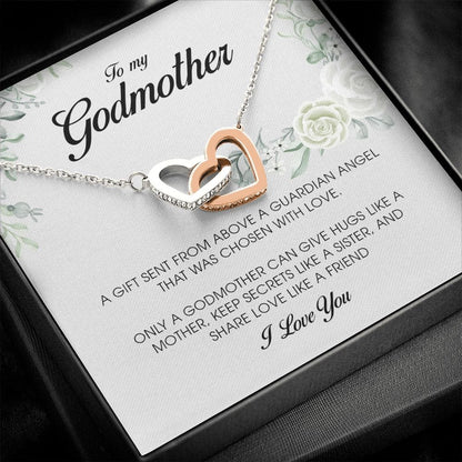 To My Godmother, Interlocking Heart Necklace
