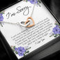 Apology Gift for Her, Interlocking Heart Necklace