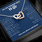 Interlocking Heart Necklace | To My Smokin Hot Wife | Wife Gift | Wife Jewelry | Wife Anniversary Gift | Wife Christmas Gift Idea