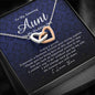 Interlocking Heart Necklace, To My Amazing Aunt on My Wedding Day, Wedding Gift from Nephew, Gift from Groom