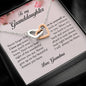 To My Granddaughter, Interlocking Heart Necklace