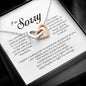 I'm Sorry Gift, Interlocking Heart Necklace