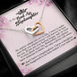 To My Badass Stepdaughter, Interlocking Heart Necklace