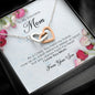 To My Adorable Mom, Interlocking Heart Necklace