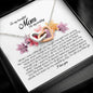 To My Beautiful Mom on My Wedding, Interlocking Heart Necklace