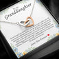 To My Granddaughter, Interlocking Heart Necklace