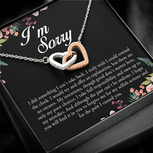 I'm Sorry, Interlocking Heart Necklace