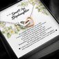 To my Smartass Stepdaughter, Interlocking Heart Necklace