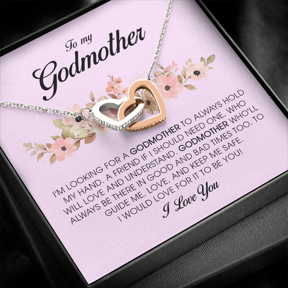 To My Godmother, Interlocking Heart Necklace