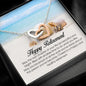 Happy Retirement Gift, Interlocking Heart Necklace